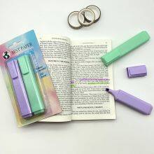 Factory Wholesale Custom 6 8 12 24 Pcs Bible Pastel Aesthetic Highlighter Pen Set Non-toxic no Bleed Square Marker for Bible thumbnail-5
