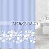 100% Polyester Cyan Color Printed Shower Curtain thumbnail-2