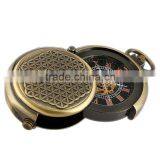 Men's Copper Case Skeleton Dial Mechanical Antique Pocket Watch WP115 thumbnail-1