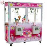 Good Price Coin Operated Two Players Plush Novelties Triple Catcher Crane Clawing Game Machine thumbnail-1