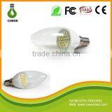 See Through Candle Bulb Lamp Smd3014 E14 3w Led Candle Lamp Housing