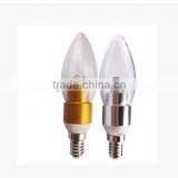 Top Quality Cheap E14 Led Bulb Light 3w Beautiful Vintage Transparent Glass