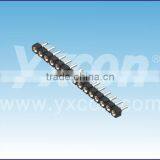 China 2.54mm Pitch Single Row Straight Brass Machined Female Header Connector