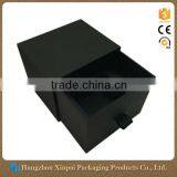 Custom Black Paper Wrapped Sliding Wooden Watch Box