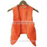 China Factory OEM Custom European Sleeveless Multi-colors Woven Womens Jackets Coats Lady Waistcoat thumbnail-5