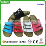 latest design 3 buckles arabic slippers woman pu slippers sandals