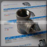 Stainless Steel threaded equal tee