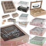 Tea Box With Lid Wooden Box Natural Vintage Decoration