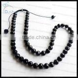 Wholesale 96faced round black crystal shamballa necklace