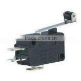 Subminiature Basic Switch, Single Pole Double Throw (SPDT), 250 Vac, 5 A, Roller Lever Actuator, Solder Termination