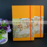 2016 fashion design orange pu a5 note book