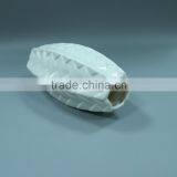 White Glazed Ceramic Shape of Bamboo Vase thumbnail-2