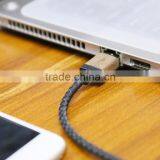 New Arrivel Wooden Shell USB Cable Round Leather Charging Cable For Iphone5/5S/6/6Plus/ipad Date Cable thumbnail-5