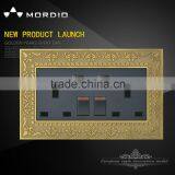 Mordio Zinc Double 13A Sokcet With Switch 2 USB Port