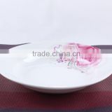 Ceramic soup plate, elegant porcelain plate hongshun brands