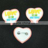 Promotion Gifts Heart Shape Badge Pin Button Badge