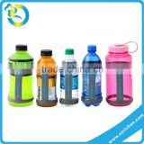 Eco-friendly soft customized logo color hiking silicone bottle band