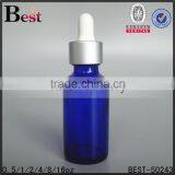 0.5/1/2/4/8/16oz Blue Oil Bottle Dropper Oil Bottle Silver Dropper