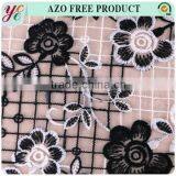 White and Black Chemical Embroidery Fabric Wholesale thumbnail-5