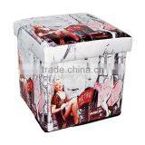 Decoration Leather Storage Stool