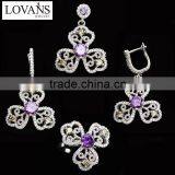 Earrings Jewelry Set Emerald Stone Bridal Jewelry Set China Supplier TZ-0249 thumbnail-5