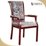 Hotel furniture armrest wood imitation chair antique dining chair for sale