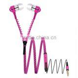 Newest Design Hot Selling Zipper Headphones Zipper Earphone for Mobile Phone thumbnail-4