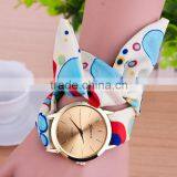 In Stock Geneva Perempuan Dots Kain Syal Band Circum Analog Pergelangan Kuarsa Menonton thumbnail-5