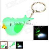 Cute Bird Singing Led Light Pvc Key Ring Key Chain thumbnail-3