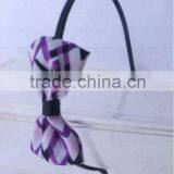 Cute Wire Printed Fabric Bow Hairbands thumbnail-1
