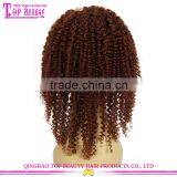 Kinky Curly Color 30 7a Unprocessed Brazilian Human Hair Lace Front Wigs For Black Women thumbnail-2