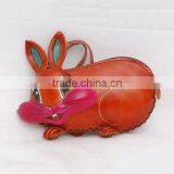 Handmade Leather Large Rabbit Coin Purse thumbnail-2