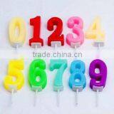 Wholesale Assorted Color Number Candle Party Cake Candles