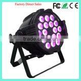 18pcs 18Watt Hex Color Pro Stage Wedding Par64 Light 18pcs 18W RGBWA+UV 6in1 LED Par Can