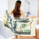 Wholesale New Fashion 100% Polyester Dollar Printed Beach Towel thumbnail-1