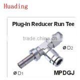 Quick Connect Fitting , Plug in Reducer Run Tee Air Fitting , Quick Pneumatic Fitting thumbnail-1