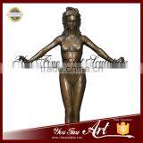 Life Size Bronze Standing Nude Girl thumbnail-2