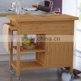 Natural Finish E1 MDF With Wine Rack Kitchen Trolley Prices thumbnail-1