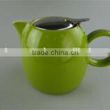 Stock Glazed Ceramic Teapot With Iron Cover With Cheap Price thumbnail-2