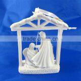 White Christmas Nativity Figures Hanging Ornament Nativity Set thumbnail-2