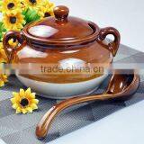 Soup Crock With Spoon thumbnail-1