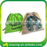 Custom Design Full Printing Cotton Drawstring Bag thumbnail-2