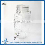 Ice Cold Airtight Portico Glass Drink Dispenser With Metal Clip Top Lid thumbnail-1