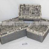 Gray Paper String Hand-made Storage Basket for Storage Sundries thumbnail-1