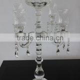 Jingyage Crystal Candelabra Wedding Centerpieces Glass Candelabra Wedding thumbnail-1