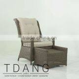 Elise Relax Wicker Chair With Ottoman - Outdoor Rattan Furniture thumbnail-1