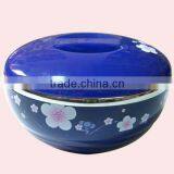 Small Size Double Wall Japanese Sakura Insulated Food Container Stainless Bowl thumbnail-1