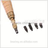 High Quality Wooden Handle Manual Hole Punch With 5 Replacement Head to Tailoring #SP05 thumbnail-1
