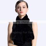 CX-S-86B China Supplier Wholesale Ladies Hand Knitting Real Mink Fur Scarf thumbnail-4