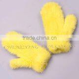 CX-A-60Q 2016 Wholesale Genuine Knitted Mink Fur Gloves thumbnail-5